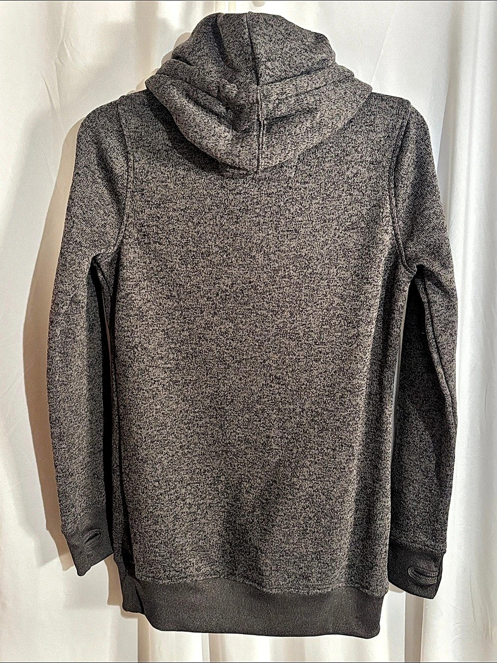 Volcom Women’s Tower Cowl Neck Pullover Fleece Hoodie Grey Small NWOT - Picture 2 of 14